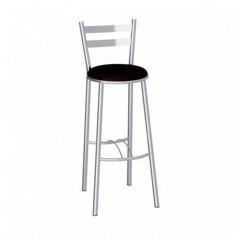 Banqueta Alta Cromada Verona Preto