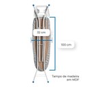 Ver imagem 3 de Tábua de Passar Roupa Extra Forte em Aço e Madeira com Suporte para Ferro Metalizado 4001 Mdf