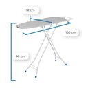 Ver imagem 2 de Tábua de Passar Roupa Extra Forte em Aço e Madeira com Suporte para Ferro Metalizado 4001 Mdf