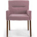 Ver imagem 2 de Cadeira para Sala Angel Base Madeira Veludo Rose - Nexta Casa