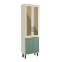 Ver imagem 1 de Cristaleira com 4 Portas 2 de Vidro Verde Bellagio Bertolini