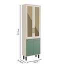 Ver imagem 2 de Cristaleira com 4 Portas 2 de Vidro Verde Bellagio Bertolini