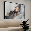 Ver imagem 1 de Quadro Decorativo Abstrato Mármore Elegance em Moldura Caixa Tacolado Moldura Trad 1cm Madeira Escur