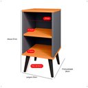 Ver imagem 6 de Mesa Cabeceira Charme Nicho Prateleira Mesinha Lateral Cama Decoração Retrô Quarto Pequeno - Rpm