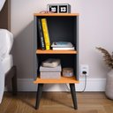 Ver imagem 2 de Mesa Cabeceira Charme Nicho Prateleira Mesinha Lateral Cama Decoração Retrô Quarto Pequeno - Rpm