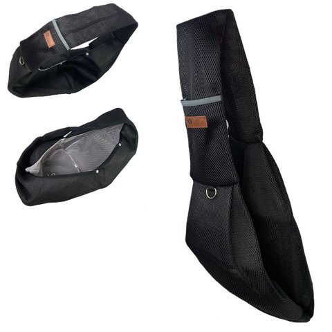 Bolsa de Transporte Canguru Cao Gato Pet Animal Malha Respiravel Tecido Resistente Tira de Ombro Con