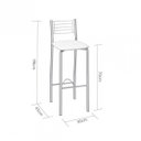 Ver imagem 3 de Banqueta Alta Cromada Berlim 