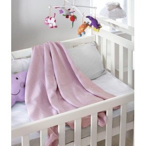 Cobertor de Algodão Baby Premium Ninho Jolitex Rosa