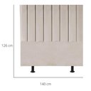 Ver imagem 3 de Cabeceira Estofada de Cama Casal Box 140 Cm Maria Corino Bege