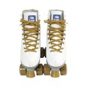 Ver imagem 3 de Patins Bel Quad- Retro Top Branco-dourado Tam. 37 (p55)