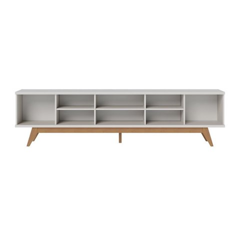 Rack Bancada Fortaleza para Sala de Tv até 75 Polegadas Off White Matte Colibri