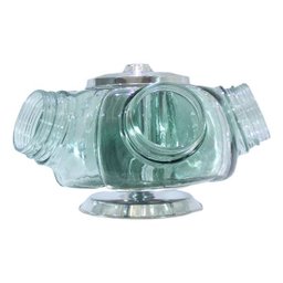Baleiro Giratório Vidro 5 Potes 39cm Aluminio Resistente - 2