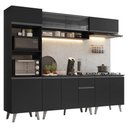 Ver imagem 2 de Armário de Cozinha Completa 260 cm Preto Nice Madesa 01