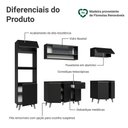 Ver imagem 4 de Armário de Cozinha Completa 260 cm Preto Nice Madesa 01