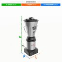 Ver imagem 2 de Liquidificador Industrial Monobloco Inox 4l Baixa Rotação 0,5cv L4 Bivolt - Skymsen 70980.8