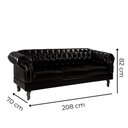 Ver imagem 2 de Namoradeira Chesterfield Duque Clássica 3 Lugares Via Encanto Courano Marrom