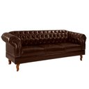 Ver imagem 1 de Namoradeira Chesterfield Duque Clássica 3 Lugares Via Encanto Courano Marrom