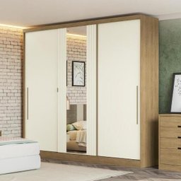 Guarda-roupa 3 Portas de Correr e Espelho H552 Kappesberg - 1