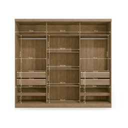 Guarda-roupa 3 Portas de Correr e Espelho H552 Kappesberg - 4