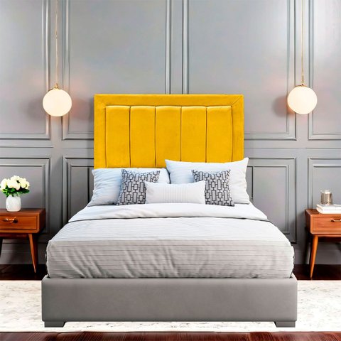 Cabeceira Estofada para Cama de Casal 140 Grecia Suede