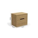 Ver imagem 3 de Mesa de Cabeceira 54cm 02 Gavetas S822 Kappesberg - Freijó