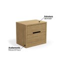 Ver imagem 2 de Mesa de Cabeceira 54cm 02 Gavetas S822 Kappesberg - Freijó