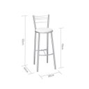 Ver imagem 3 de Banqueta Alta Cromada Lille