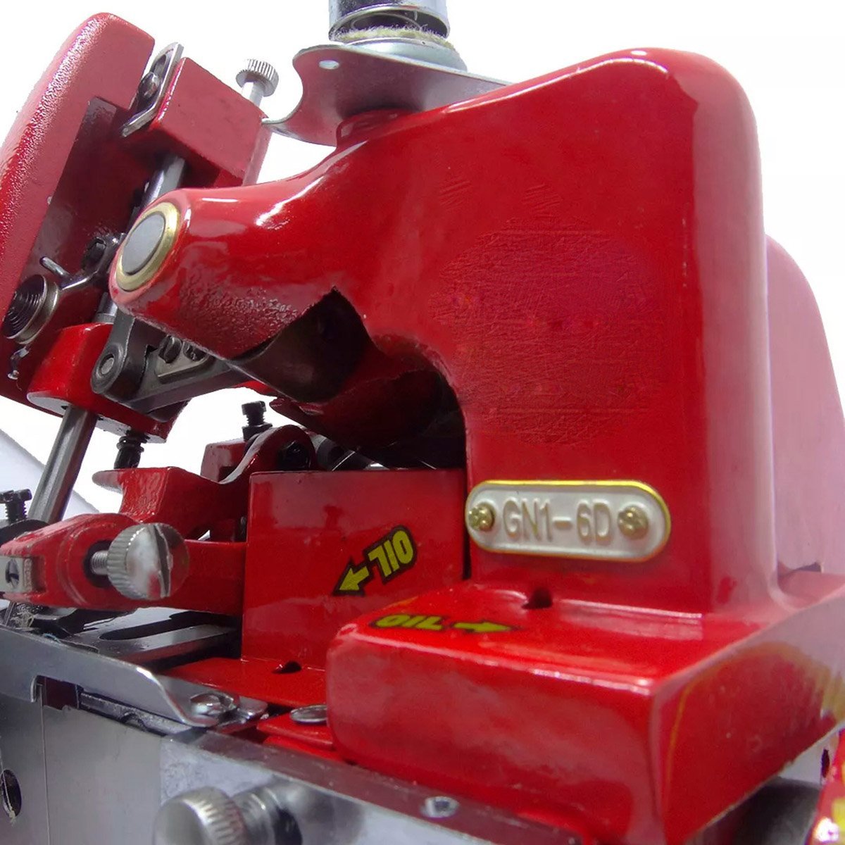 Máquina de Costura Overlock Overloque Semi Industrial Portátil 220v Importway Iwmc-506vm2 Vermelha I - 3