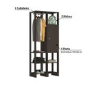 Ver imagem 3 de Estante Closet Yes com 1 Porta e 5 Nichos - Grafite