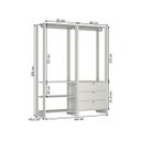 Ver imagem 4 de Estante Closet Yes com 3 Gavetas e 2 Cabideiros - Branco