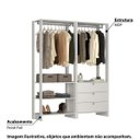 Ver imagem 6 de Estante Closet Yes com 3 Gavetas e 2 Cabideiros - Branco