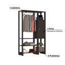 Ver imagem 7 de Estante Closet Yes com 1 Porta e 6 Prateleiras - Grafite