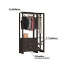 Ver imagem 3 de Estante Closet Yes 120cm com 2 Cabideiros e 3 Gavetas - Graf
