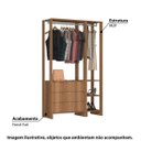 Ver imagem 2 de Estante Closet Yes 120cm com 2 Cabideiros e 3 Gavetas - Mont