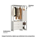 Ver imagem 6 de Estante Closet Yes com 1 Porta e 3 Gavetas - Branco