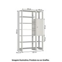 Ver imagem 4 de Estante Closet Yes 120cm com 1 Porta e 9 Nichos - Grafite