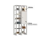 Ver imagem 3 de Estante Closet Yes 80cm com 1 Porta e 9 Nichos - Branco