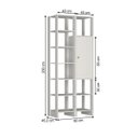 Ver imagem 4 de Estante Closet Yes 80cm com 1 Porta e 9 Nichos - Branco