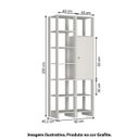 Ver mais imagens de Estante Closet Yes 80cm com 1 Porta e 9 Nichos - Grafite