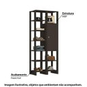 Ver imagem 6 de Estante Closet Yes 80cm com 1 Porta e 9 Nichos - Grafite