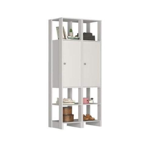 Estante Closet Yes com 2 Portas e 6 Nichos - Branco