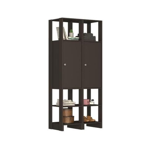 Estante Closet Yes com 2 Portas e 6 Nichos - Grafite