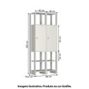 Ver imagem 4 de Estante Closet Yes com 2 Portas e 6 Nichos - Grafite
