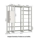 Ver imagem 4 de Estante Closet Yes com 1 Porta e 11 Nichos - Grafite