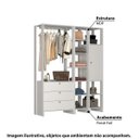 Ver imagem 2 de Estante Closet Yes com 3 Gavetas e 9 Nichos - Branco