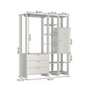 Ver imagem 4 de Estante Closet Yes com 3 Gavetas e 9 Nichos - Branco