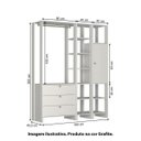 Ver mais imagens de Estante Closet Yes com 3 Gavetas e 9 Nichos - Grafite