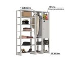 Ver imagem 3 de Estante Closet Yes com 1 Cabideiro e 1 Porta - Branco