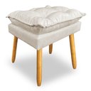 Ver imagem 2 de Puff Decorativo Opala Suede Bege Pés Palito Sky Mobile