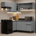 Ver imagem 1 de Armário de Cozinha Completa de Canto 325cm Cinza Nice Madesa 04